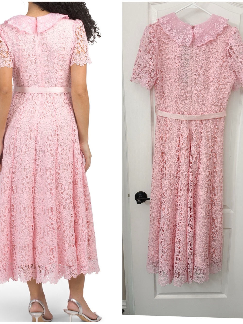NWT Dalia Macphee lace pink dress - Picture 3 of 6